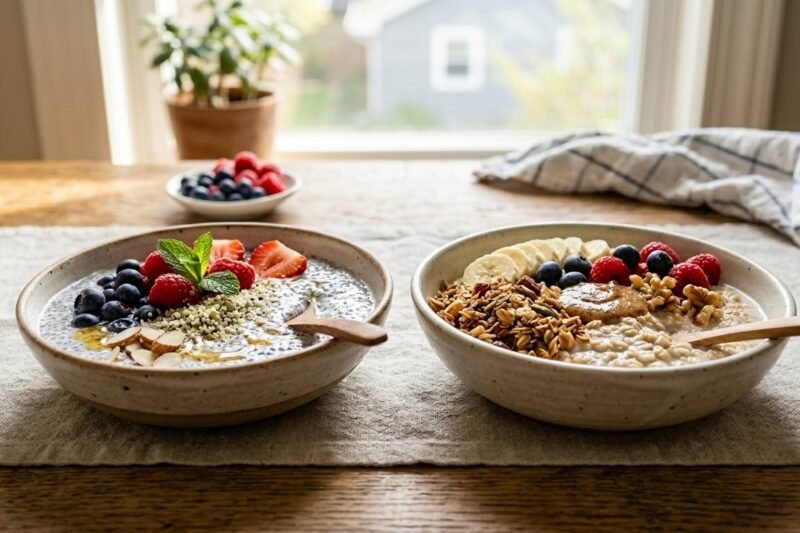 The Breakfast Battle: Chia Pudding vs. Overnight Oats